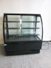 Sterling Pro Curved Glass Illuminated Hot Display, Model EVOHOT120V, S/N 201947606G, DOM 07/2019, with 3 Glass Shelves & 2 Sliding Doors. Size H135 x W120 x D75cm. - 2