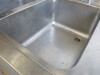 Stainless Steel Double Bowl Sink with Right Hand Drainer, Stainless Steel Spashback, Pre-rinse, Lever Taps & Part Shelf Under, Size H90 x W180 x D80cm. - 6