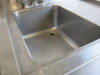 Stainless Steel Single Bowl Sink with Stainless Steel Splashback, Lever Taps & Part Shelf Under, Size H90 x W100 x D80cm. - 3