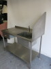 Stainless Steel Single Bowl Sink with Stainless Steel Splashback, Taps, Drawer & Shelf Under, Size H90 x W135 x D70cm. - 6