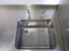 Stainless Steel Single Bowl Sink with Stainless Steel Splashback, Taps, Drawer & Shelf Under, Size H90 x W135 x D70cm. - 7