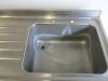 Stainless Steel Single Bowl Sink with Stainless Steel Splashback & Shelf Under, Size H90 x W120 x D65cm. - 6