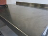 Stainless Steel Prep Table with Part Splash Back & Removable Shelf Under, Size H85 x W114 x D76cm. - 3