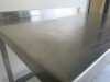 Stainless Steel Prep Table with Part Splash Back & Removable Shelf Under, Size H85 x W114 x D76cm. - 4