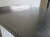 Stainless Steel Prep Table with Part Splash Back & Shelf Under, Size H90 x W100 x D70cm. NOTE: missing foot. - 5