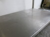 Stainless Steel Prep Table with Part Splash Back & Shelf Under, Size H90 x W100 x D70cm. NOTE: missing foot. - 6