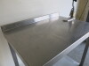 Stainless Steel Prep Table with Part Splash Back with Shelf Under & Vogue Can Opener, Size H85 x W88 x D60cm. - 5