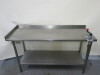 Stainless Steel Prep Table with Part Splash Back with Shelf Under & Bonzer Can Opener, Size H90 x W160 x D60cm. - 4