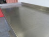 Stainless Steel Prep Table with Part Splash Back & Shelf Under, Size H75 x W90 x D50cm. - 3