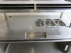 Mobile Stainless Steel Prep Counter with 3 GN Containers with Shelf Over & 2 Shelves Under (1 Adjustable), Size H130 x W120 x D75cm. - 4