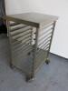 Mobile 10 Rack Stainless Steel Trolley, Size H98 x W51 x D65cm. - 4