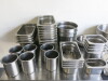 90 x Assorted Stainless Steel & Aluminium Trays, Bowls & Pots to Include: 4 x 33cm Mixing Bowls, 18 x 28cm Mixing Bowl, 2 x 20cm Bowls, 2 x 24cm Pots, 6 x 12cm Cutlery Pots, 21 x Gastro Norm Trays with 5 Lids in Assorted Sizes, 11 x 47cm Aluminium Trays, - 2