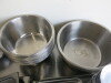 90 x Assorted Stainless Steel & Aluminium Trays, Bowls & Pots to Include: 4 x 33cm Mixing Bowls, 18 x 28cm Mixing Bowl, 2 x 20cm Bowls, 2 x 24cm Pots, 6 x 12cm Cutlery Pots, 21 x Gastro Norm Trays with 5 Lids in Assorted Sizes, 11 x 47cm Aluminium Trays, - 6