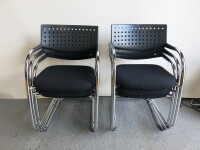 Set of 6 Vitra Visasoft Cantlever Designer Meeting Chairs. NO VAT ON LOT.