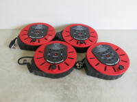 4 x Tesco 4 Way 10m 13amp Reel Cassette Extension Leads (One Requires New Plug)