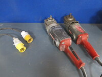 2 x Flex Angle Grinders, Model L2106T & LW1302, 110V.