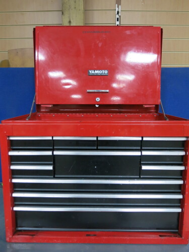 Yamoto 12 Drawer Tools Chest With Lift Up Lid, Size H50 x W56 x D45cm.