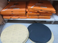 14 x Boxes of Sait Abrasive Parquet Wooden Floor Hook & Loop 425ml Paper Discs in Assorted Grades.