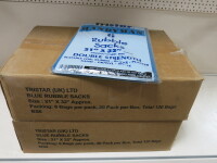 2 x Boxes of 120 Tristar Handyman Blue Rubble Sacks, Size 21 x 32".