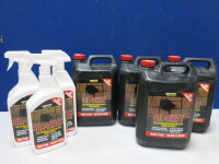 Quantity of Ever Build Oil Away High Performance Cleaner to Include 4 x 5Lt Containers & 5 x 1Lt Spray Bottes.