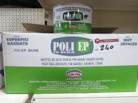 1 x Box of 12 Pcs General Poli Ep Beige 1 Lt Tins of High Seal Adhesive for Marble, Granite & Stone.