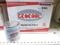 12 x 1 Lt Tins of General Paglierino Vertcale High Capacity Adhesive for Marble, Stone & Terrazzo.