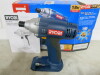 Set of 3 Ryobi One Tools to Include: 1 x Cordless Hammer Drill, Model CDI-1803, 1 x Impact Driver, Model BID-1801M, 1 x Grinder, Model CAG-180. Comes with 1 x 18.0v Battery, Model BPP-1817M. NOTE: requires charger. - 2