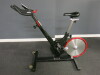 Keiser M3 Indoor Spin Bike. NOTE: trip reader/display unable to power up and spin wheel grinding, requires attention/repair. - 5