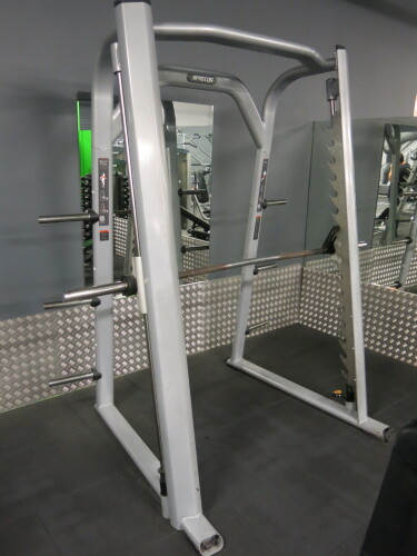 Precor Smith Machine, Bench Press & Squat, Plate Loaded.