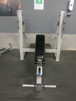 Precor Olympic Incline Bench Boxed Experience Titanium.