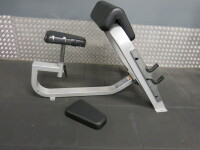 Precor Seated Preacher Curl Boxed Experience Titanium. Comes with Spare Seat Pad.