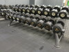 Set of 40 x Ziva Dumbbell Weights to Include Pairs 2.5kg - 50kg on 2 x Racks. - 2