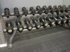 Set of 40 x Ziva Dumbbell Weights to Include Pairs 2.5kg - 50kg on 2 x Racks. - 3