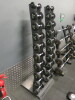Set of 20 x Energie Fitness Dumbbells to Include Pairs 1kg-10kg on Jordan Upright Stand. - 2