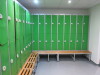 58 x Link Lockers Personnel Lockers on Bespoke Changing Room Benches with Padlock Clasps (Men's Changing Room). - 2