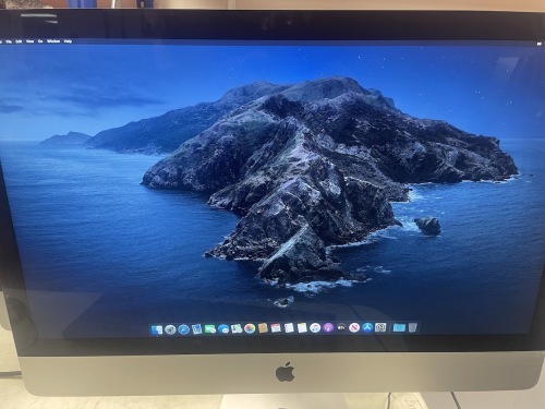 Apple iMac 27", Model A1419. Running macOS Catalina 10.15.7. Quad Core Intel Core i7, 3.5Ghz, 32GB RAM, 1.12TB Fusion Drive, NVIDIA GeForce GTX 780M 3 GB Graphics, Serial Number C02PJ0LCF8JC. Requires PSU. 