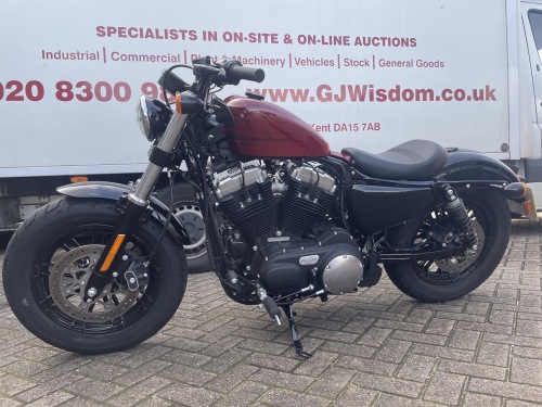 LC20 PDU: Harley Davidson XL 1200 x Forty Eight 20 Motorbike in Red. Petrol, 1202cc, Mileage 791. Comes with Owners Pack, V5, Keyless Fob & 2 Keys.