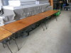 12 x 1.80 (6') Folding Wood Trestle Tables. - 4