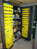 Whalen Storage 1.8m x 950mm Heavy Duty Security Two Door Metal Cabinet with 4 Shelves Inside & 90 Rack Hung Lin Bins on Doors with Padlock Security.