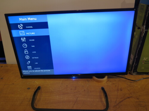 Technika 32" HD Ready Slim LED TV. NOTE: requires remote.