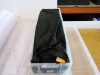 5 x Crates Containing 3 x White & 2 x Black (with Screen Cut-outs) Backcloths , Size approx 3m x 4m Each. - 5