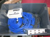 6 x Grey Stacking Crates with Assorted AV Cables Inside (As Viewed). - 7