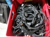 14 x Red Stacking Crates with Misc Power Cables 9 (As Viewed). - 11