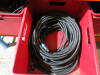 14 x Red Stacking Crates with Misc Power Cables 9 (As Viewed). - 12