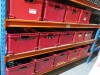 14 x Red Stacking Crates with Misc Power Cables 9 (As Viewed). - 16