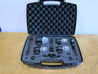 Set of 4 Shure Microphones in Black Carry Case.