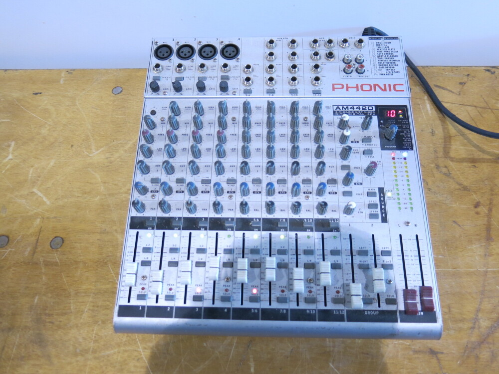 Phonic AM442D 4 Mic Line Mixer with Digital Receiver