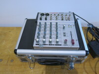 Phonic AM220 2 Mic/Line 2-ST Compact Mixer in Flight Case.