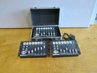 3 x LEDJ RGB-1Professional 6 Channel Tri Colour DMX Controller in Flight Case.