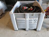 Large Crate Containing Commercial Event Heavy Duty 3 Phase Cabling (As Viewed/Pictured).